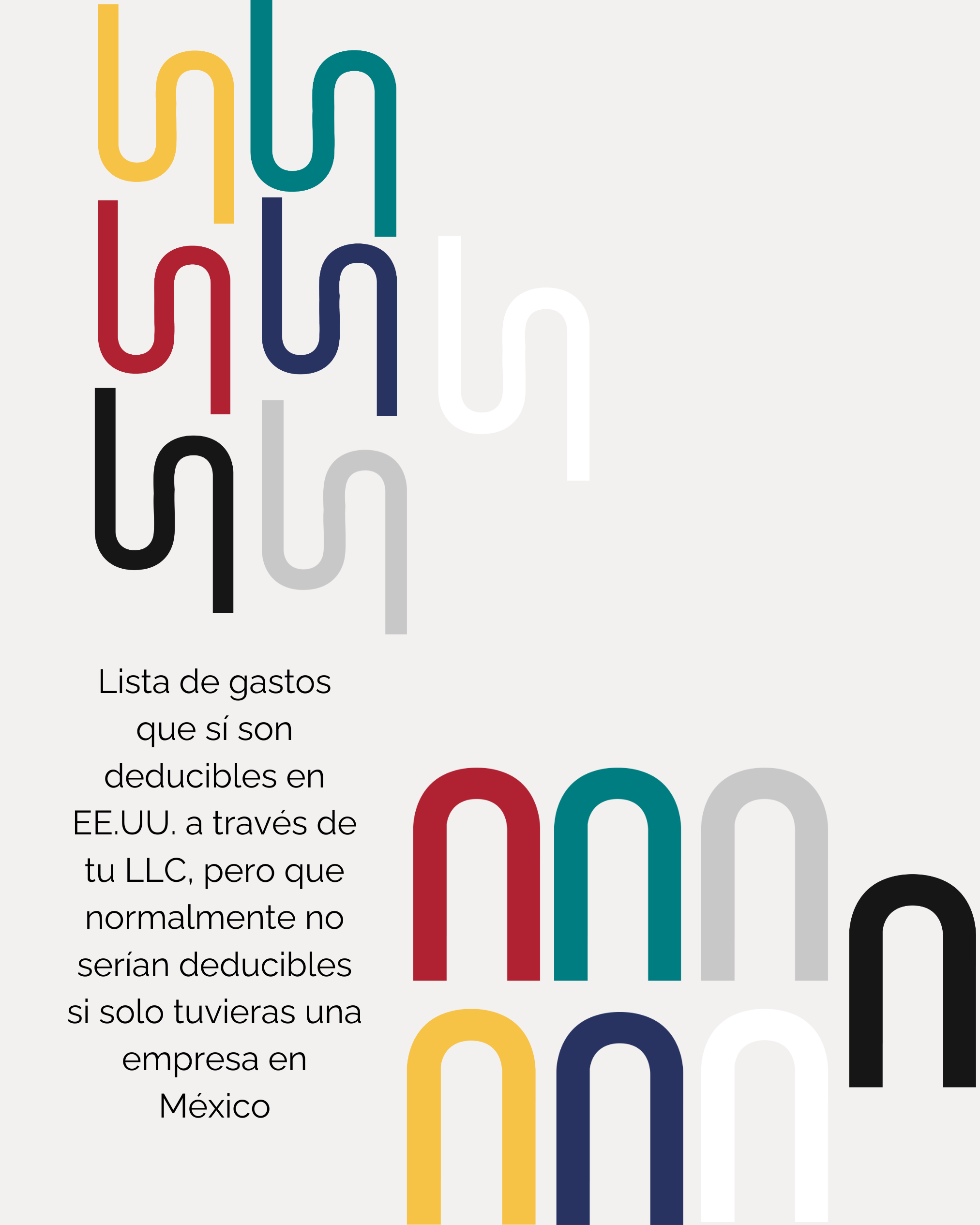 Lista de gastos que sí son deducibles en EE.UU. a través de tu LLC, pero que normalmente no serían deducibles si solo tuvieras una empresa en México